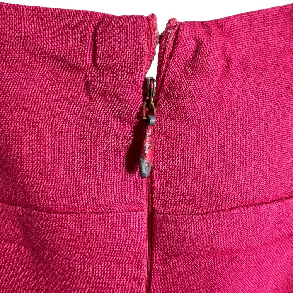 Milly Anya Pink Linen Double Bow Sleeveless Romper Size 6 - Picture 11 of 16